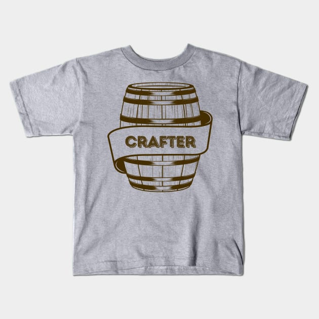 BEER CRAFTER craft beer lover maker brewmaster home brewing graphic Kids T-Shirt by The Boho Cabana